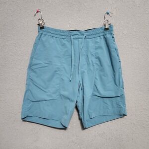 Lululemon BOWLINE Shorts 5" Men's Medium Teal Lightweight Stretch Athleisure